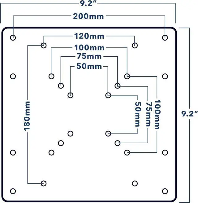 Alt view image 4 of 7 - VESA Mount Adapter Plate - Monitor and TV Mount Extender Conversion Kit Allows 75x75, 100x100 to Fit Up to 200x200 and 200x100 mm Patterns, Heavy-Gauge Steel, Hardware Included