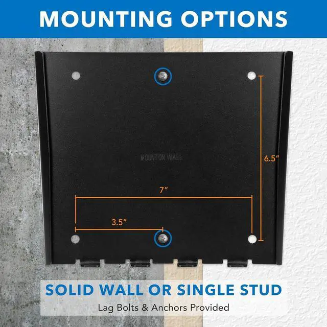 Alt view image 6 of 7 - Low-Profile Fixed TV Wall Mount With Removable Plate | Flush Wall Mounting Bracket Fits 23" - 42" Screens Up To VESA 200x200 mm, 66lbs Capacity, Black