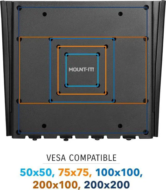 Alt view image 7 of 7 - Low-Profile Fixed TV Wall Mount With Removable Plate | Flush Wall Mounting Bracket Fits 23" - 42" Screens Up To VESA 200x200 mm, 66lbs Capacity, Black