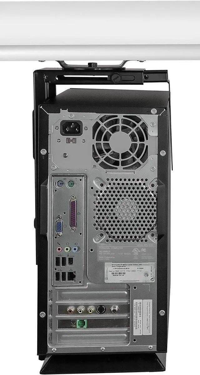 Alt view image 6 of 7 - CPU Under Desk Mount Bracket - Computer Tower Wall and Under Counter Holder, 360 Degree Swivel Adjustable Height and Width Wall-Mountable