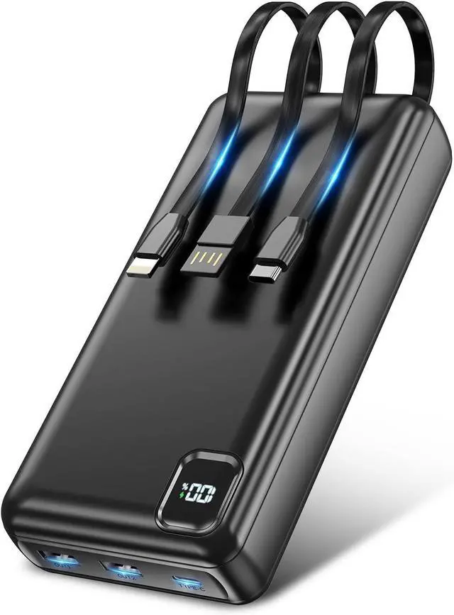 Main image of Portable Charger Power Bank 50000mAh Portable Phone Charger, PD 22.5W Fast Charging Powerbank Built in Cable, 5 Output 3 Input USB C LED Display for iPhone 16 15 14 13 Samsung Android iPad