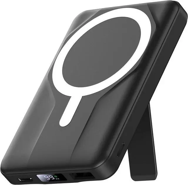 Main image of Wireless Portable Charger with Stand Slim 10000mAh Magnetic Power Bank for Magsafe 22.5W Fast Charging Battery Pack Compatible with iPhone 17/16/15/14/13/12 Series