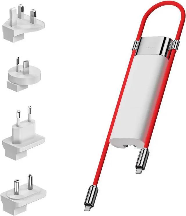 Alt view image 6 of 7 - 3 in 1 Power Bank PD 40W Fast Charging 10000mAh Portable Charger with Red Cable SUPERVOOC 55W 36Wh Battery Pack for iPhone 16/ OnePlus 12/11/Open/Nord Series