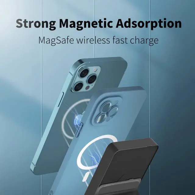 Alt view image 4 of 7 - SITONG Magnetic Wireless Power Bank with Foldable Stand Compatible with MagSafe, 10000mAh Battery Pack for iPhone 14/13 / 12 Series, Portable Charger with USB-C Cable (Black)
