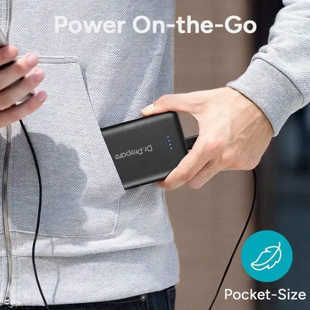 Alt view image 2 of 7 - DR.PREPARE 5V 3A Heated Vest Battery Pack, 10000mAh Power Bank for Heated Jacket with Dual USB Outputs & Type C in/Output, Ultra-Compact Portable External Battery Charger, Eye Mask, iPhone, iPad