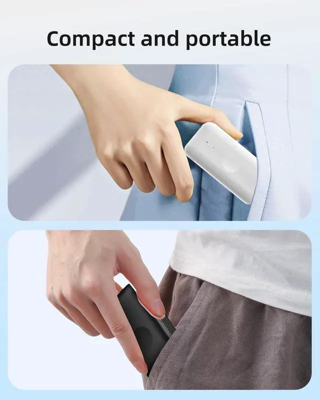 Alt view image 7 of 7 - Portable Apple Watch Charger, 10000mAh Mini Power Bank for iWatch,Fast Charging Phone Charger with Built in Cable,Compatible with Apple Watch 9/Ultra/8/7/6/Se/5/4/3/2/iPhone14/13/12/11/ iPod/Samsung