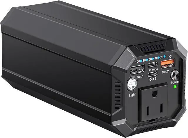 Main image of Portable Laptop Power Bank, 98Wh/27000mAh Portable Charger with 100W AC Outlet, 65W PD Laptop Battery Bank Power Supply for Camping, Outdoors, Home Emergency Outage