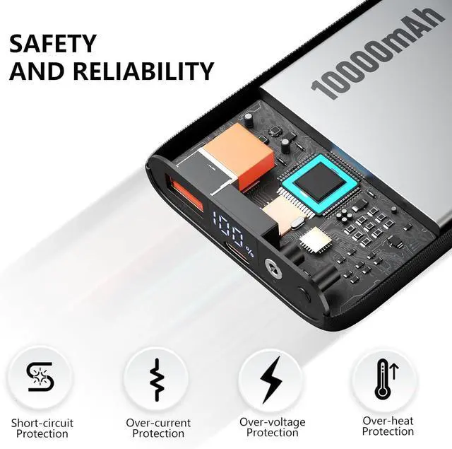 Alt view image 4 of 6 - 16000mah Heated Vest Battery Pack Compatible with ORORO and Venustas,Portable Power Bank with DC/USB/Type-C 7.4V/5V Output and LED Display for Heated Vest,Jacket,Pant,Blanket