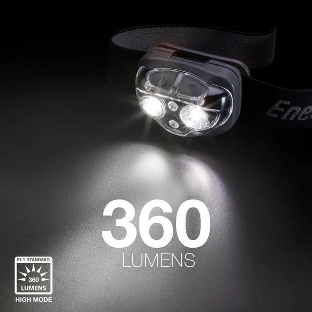 Alt view image 4 of 7 - Energizer LED Headlamp Pro360, Rugged IPX4 Water Resistant Head Light, Ultra Bright Headlamps for Running, Camping, Outdoor, Storm Power Outage (Batteries Included)