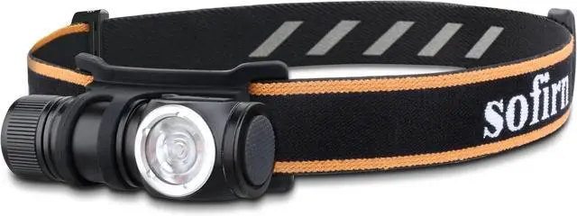Main image of sofirn LED Headlamp Rechargeable, HS10 1100 Lumens Right Angle Flashlight with 90 High CRI LH351D LED, Powerful Lightweight Head Light, IPX8 Waterproof for Adult Camping Hunting Hiking Running