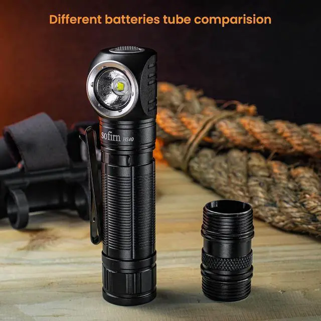 Alt view image 5 of 7 - sofirn HS40 Rechargeable Headlamp 2000 Lumens, Super Bright Headlamp Flashlight with 6500k SST40 LED, IPX8 Water Resistance, Magnetic Tail Cap, Small Head Lamps to wear for Adult Camping Hking