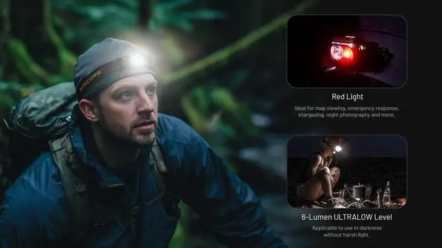 Alt view image 4 of 7 - Nitecore HA11 Camping Headlamp, 240 Lumen Ultra Lightweight, use 1xAA Battery with Multi-Purpose Clip (Strap Headband)