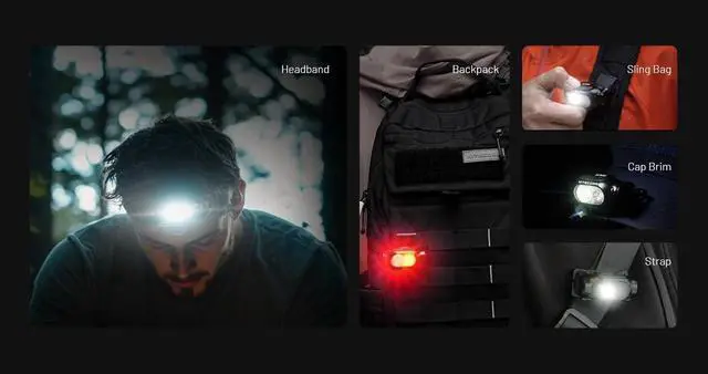 Alt view image 6 of 7 - Nitecore HA11 Camping Headlamp, 240 Lumen Ultra Lightweight, use 1xAA Battery with Multi-Purpose Clip (Strap Headband)