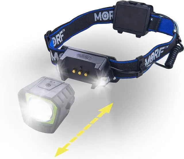 Police Security Flashlights - MORF Removable R230 3 in 1 Headlamp Magnetic Flashlight - Perfect for Mechanics, Emergency Preparedness, Outdoor, Water Proof, Drop Proof