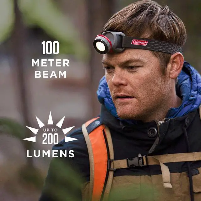 Alt view image 3 of 7 - Coleman LED Headlamp with BatteryGuard Technology, Water-Resistant Headlamp with 4 Light Modes