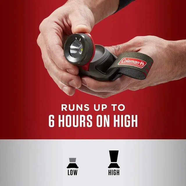 Alt view image 4 of 7 - Coleman LED Headlamp with BatteryGuard Technology, Water-Resistant Headlamp with 4 Light Modes
