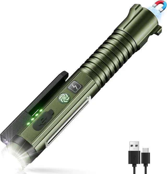 Main image of EDC Flashlight Rechargeable, Super Bright 1400 Lumens Tactical Magnetic Pen Flashlights with Clip, 10 Modes Pocket Penlight Flashlight, LED Waterproof Small Flash Light for Emergency, Camping, Home