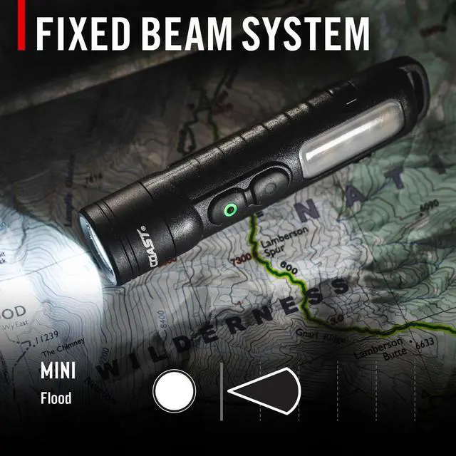 Alt view image 6 of 7 - Coast KL35R 600 Lumen Rechargeable LED Pocket Flashlight with RED Light