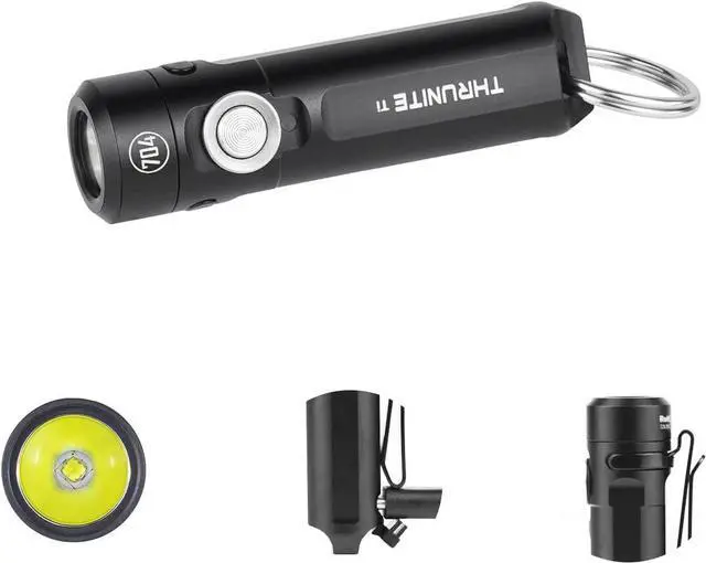 Main image of ThruNite Ti Keychain Flashlight, Customized Edition with 704 Tactical, 650 Lumens USB-C Rechargeable Compact Pocket Light with Magnetic Tailcap, for Camping, Everyday Carry (Black Cool White)