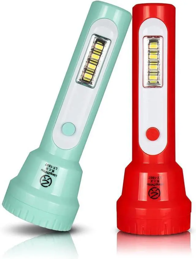 Main image of 2 Pack Rechargeable Kids Flashlight,Portable Flashlight with COB LED,Lightweight and Bright Flashlights for Kids EDC Flashlight for Toddler School Children's Kids Camping(Middle)