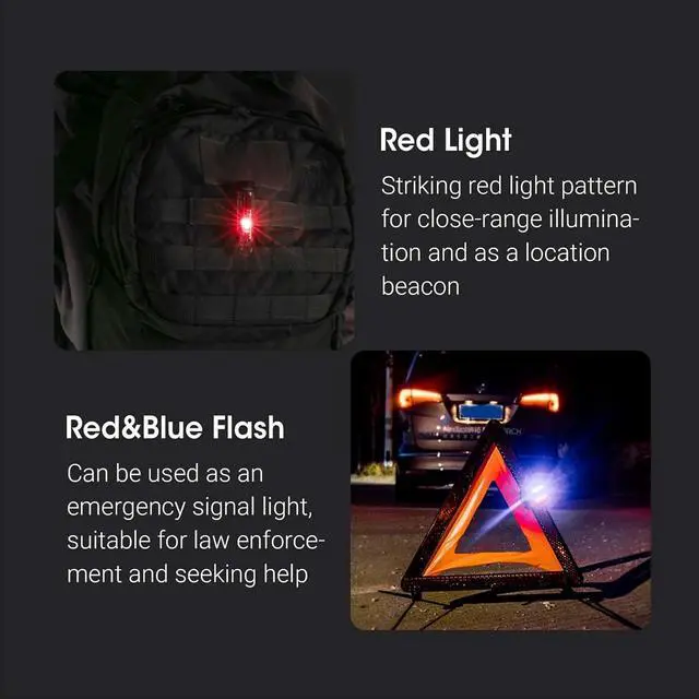 Alt view image 3 of 7 - NEXTORCH K40 Keychain Flashlight, 700 Lumen Pocket EDC Rechargeable Flashlight with UV Black Light, Red/Blue Light, 3 Modes and Strobe for Everyday Use, Dog Walking, Emergency Defense, Beacon Location