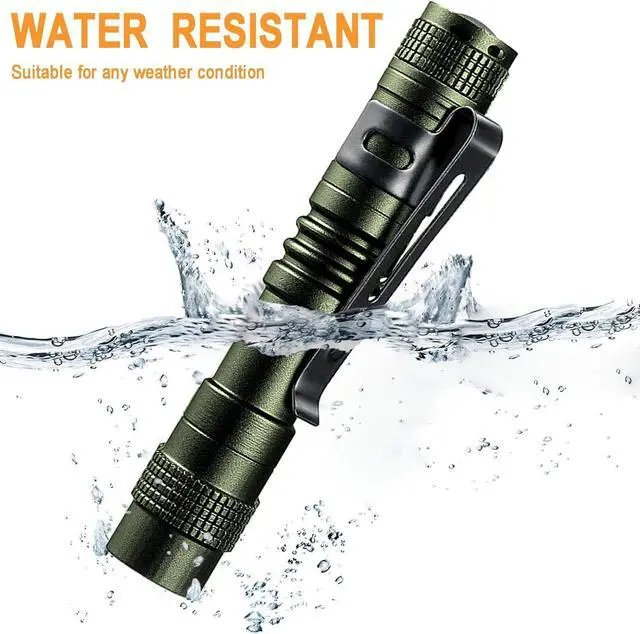 Alt view image 4 of 7 - Beieverluck 10 Pack Small Mini LED Flashlight Pocket Flashlight Pen Light Flashlight Tactical Flashlight with Clip Flashlights for Camping Outdoor Emergency Inspection Fathers Gifts for Dad Husband