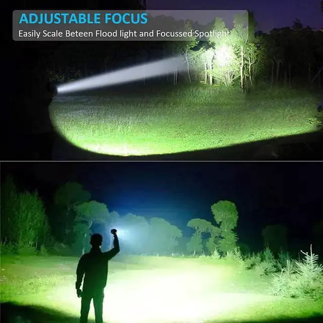 Alt view image 5 of 7 - Hoxida Rechargeable Flashlight(Battery Included), Magnetic LED Flashlight with COB sidelight, 1200 Lumen Super Bright LED, Waterproof, Zoomable, 4 Modes Best Flashlight for Camping, Emergency