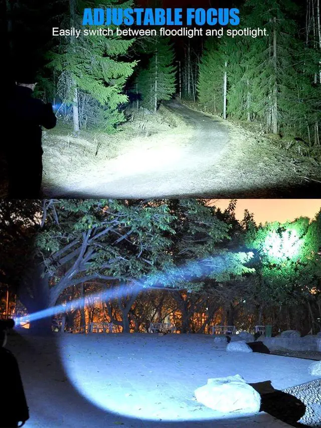 Alt view image 6 of 6 - Rechargeable LED Flashlights, Magnetic Flashlight Super Bright Tactical Flashlight with SideLight,USB Rechargeable,Zoomable,Waterproof Best Small Flashlight for Camping, Emergency