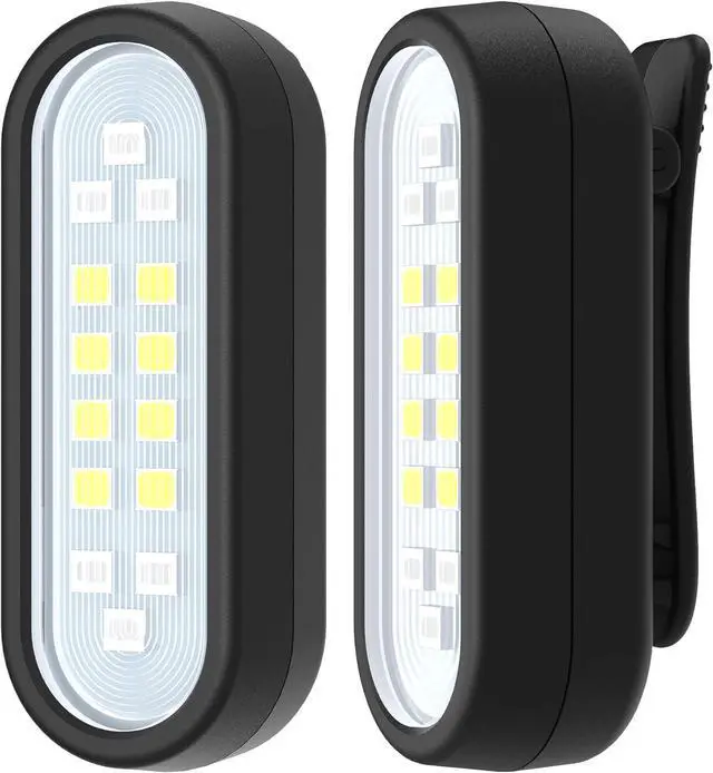 Main image of Running Light, 2 Pack Clip on Flashlight for Runners Rechargeable Safety Lights for Walking at Night Hands Free Emergency LED Flashlight Work Light Warning Flashing Camping Hiking Walking Dog