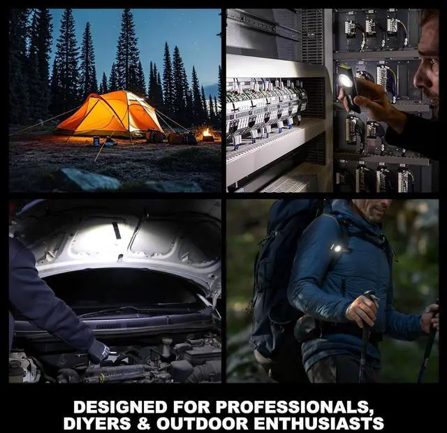 Alt view image 7 of 7 - HAUTMEC 12-in-1 Pocket Flashlight with Clip, Slim Flat Flashlight Rechargeable Work Light with USB-C Fast Charging, Dual Light, Magnetic Base, 500LM Aluminum LED Torch IP64 Waterproof & Drop-Resistant