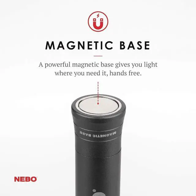 Alt view image 7 of 7 - NEBO Magnetic NE6737 Big Larry 2 Pocket Work Light - Powerful LED Pen Inspection Flash Light, Black Torch