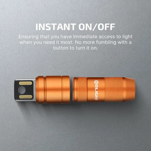 Alt view image 5 of 7 - OLIGHT IMINI 2 EDC Rechargeable Keychain Flashlight, 50 Lumens Compact and Portable Mini LED Keyring Lights with Built-in Battery Ideal for Everyday Carry and Emergencies (Orange)