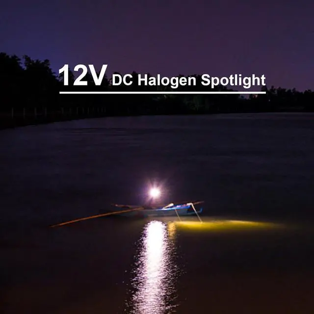 Alt view image 5 of 7 - GOODSMANN Spotlight Corded Spot Lights for Boats 1200 Lumen Halogen 12V DC Handheld Spotlight 9924-0011-15