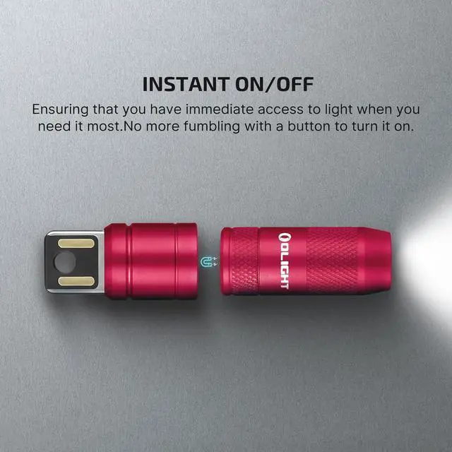 Alt view image 3 of 7 - OLIGHT IMINI 2 EDC Rechargeable Keychain Flashlight, 50 Lumens Compact and Portable Mini LED Keyring Lights with Built-in Battery Ideal for Everyday Carry and Emergencies (Passionate Red)