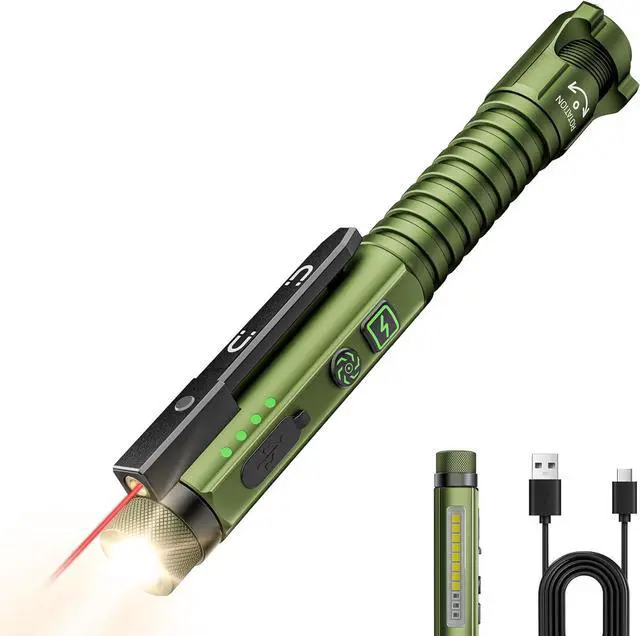 Main image of EDC Flashlight Rechargeable,800 Lumen Small Flashlight with Magnetic Clip & Base, 11 Modes LED Flashlight,Glass Breaker&Bottle Opener, USB-C Flashlight for Working,Home and Emergency