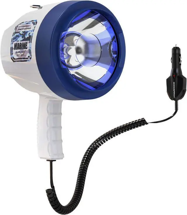Main image of GOODSMANN Marine Spotlight Corded Handheld Corded Spot Lights for Boats 12 Volt DC Glare-Free Halogen Spotlight 9924-H202-01