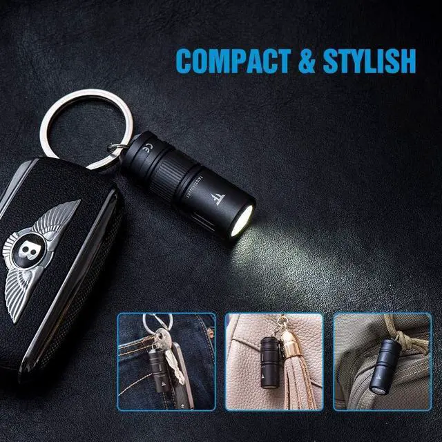 Alt view image 6 of 7 - TrustFire MINI2 220 Lumens Keychain EDC Flashlights Mini USB Rechargeable Flash Light LED Torch Key Ring Torch Lightweight Pocket Lights with 10180 Battery Small for Camping Hiking Backpacking Gift