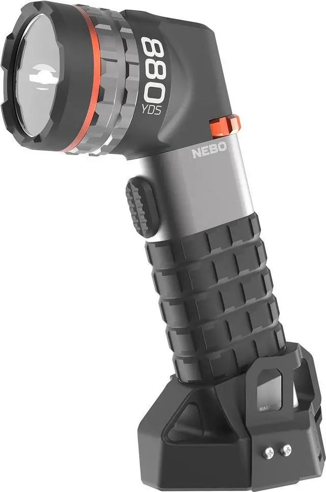 Main image of NEBO LUXTREME SL50 Spotlight | 450 Lumens, Very Bright 1/2 Mile Beam, Waterproof, 40 Hours Run Time or Nonstop Use With 12V Adapter, Rechargeable LED Flashlight, Magnetic Base, Includes Charge Cable