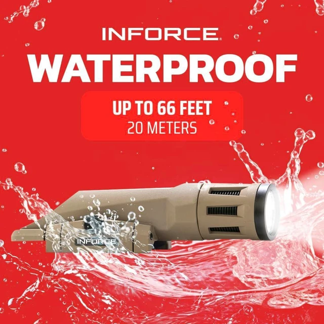 Alt view image 6 of 6 - Inforce WMLX 800 Lumens Gen 2 Weaponlight White Light, Black Body (Flat Dark Earth)