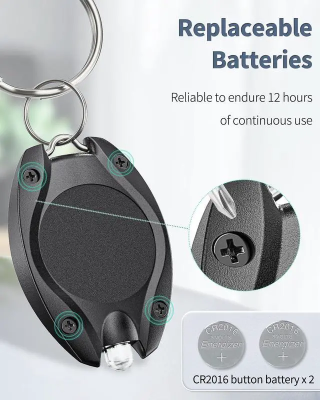 Alt view image 7 of 7 - Uniclife 10 Pack LED Keychain Flashlight Mini LED Keychain Light 14 Lumen Portable Ultra Bright Battery Powered Key Ring Torch for Outdoor Camping Party Hiking and Emergency Lighting