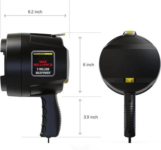 Alt view image 7 of 7 - 800-2301-0 Max Million III with 12V DC Charger Halogen Bulb Spotlight
