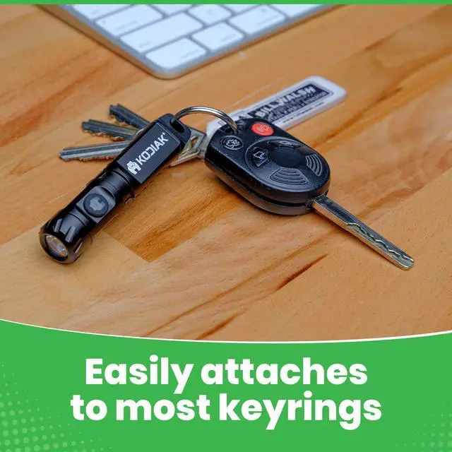 Alt view image 3 of 7 - KODIAK 200 Lumen Keychain Flashlight  Mini Keychain Flashlight, Flashlight Keychain for Hats or Keys, Key Chain Flashlights LED Mini, Rechargeable, Small Size