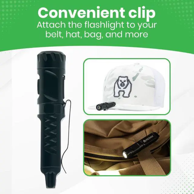 Alt view image 4 of 7 - KODIAK 200 Lumen Keychain Flashlight  Mini Keychain Flashlight, Flashlight Keychain for Hats or Keys, Key Chain Flashlights LED Mini, Rechargeable, Small Size