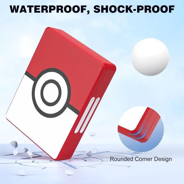 Alt view image 5 of 7 - MoKo 60 Game Card Case for Nintendo Switch 2 / Switch OLED / 3DS / 3DSXL, Portable Storage Holder Case for 60 Switch 2 Game Cartridges & 24 3DS Card & 36 Micro SD Cards, Red Ball