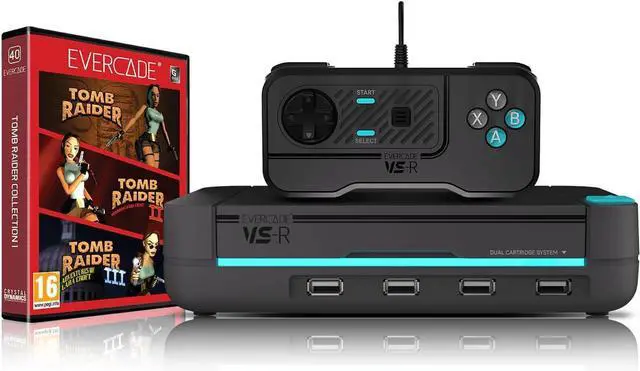 Alt view image 2 of 7 - Evercade VS-R Retro Gaming Console with - Includes 1 controller and Tomb Raider 1, 2, and 3
