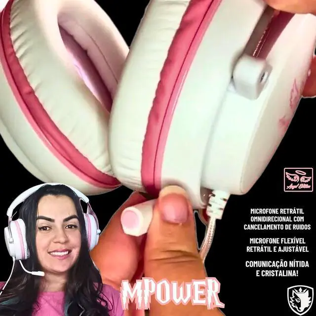 Alt view image 6 of 7 - SADES MPOWER Stereo Gaming Headset for PS4, PC, Mobile, Noise Cancelling Over Ear Headphones with Retractable and Flexible Mic & Soft Memory Earmuffs for Laptop Nintendo Switch Games-Angel Edition