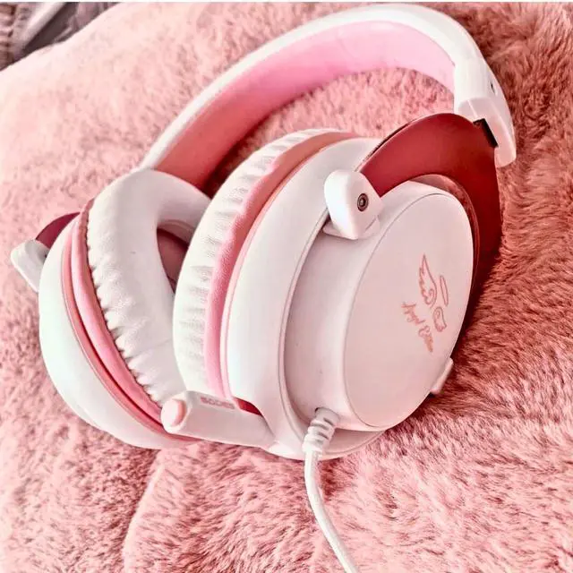 Alt view image 5 of 7 - SADES MPOWER Stereo Gaming Headset for PS4, PC, Mobile, Noise Cancelling Over Ear Headphones with Retractable and Flexible Mic & Soft Memory Earmuffs for Laptop Nintendo Switch Games-Angel Edition