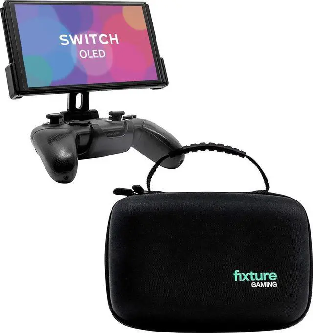 Main image of Fixture S2 Bundle Gaming Console Monitor and Controller Mount with Carrying Case Compatible with Nintendo Switch OLED and Pro Controller