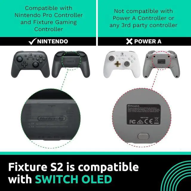 Alt view image 4 of 6 - Fixture S2 Bundle Gaming Console Monitor and Controller Mount with Carrying Case Compatible with Nintendo Switch OLED and Pro Controller