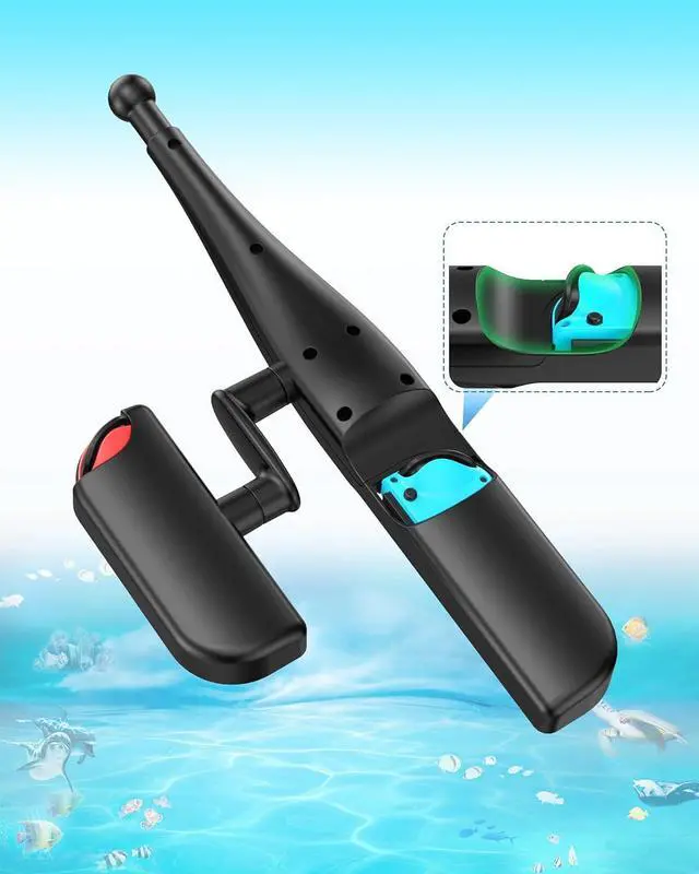 Alt view image 4 of 7 - MENEEA Fishing Rod for Nintendo Switch, Fishing Games Accessories Kit for Nintendo Switch/Switch OLED/Joy Con Bass Pro Shops-The Strike Championship Edition and Legendary Fishing-Standard Edition